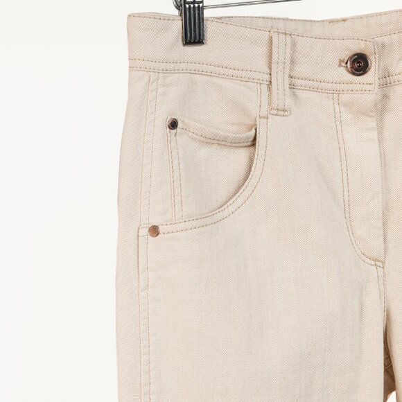 Brunello Cucinelli SS/20 Cream Monili-Bead Distress-Cuff Jeans - Picture 5 of 13